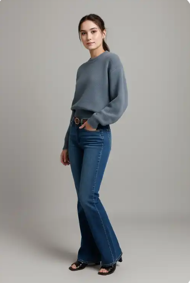 Navy Blue Bootcut Jeans