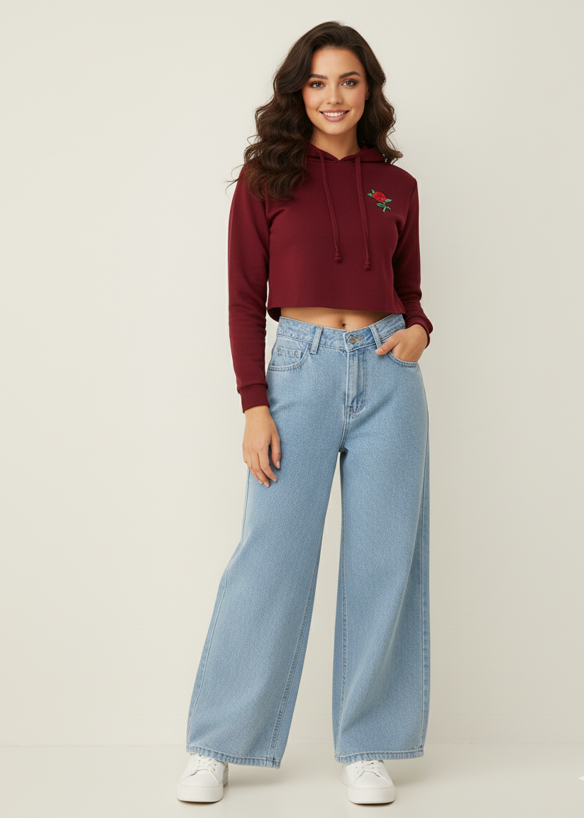 Light Blue Wide-Leg Denim