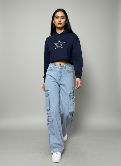 8 Pocket Blue Cargo Jeans