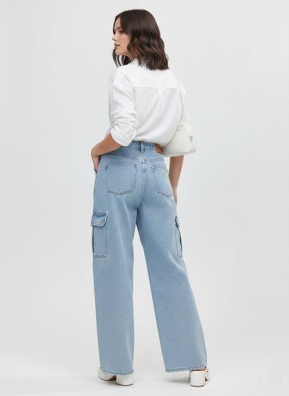 Athen Styles –Everyday Blue Cargo Jeans.