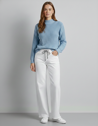 Teen White Wide-Leg Denim