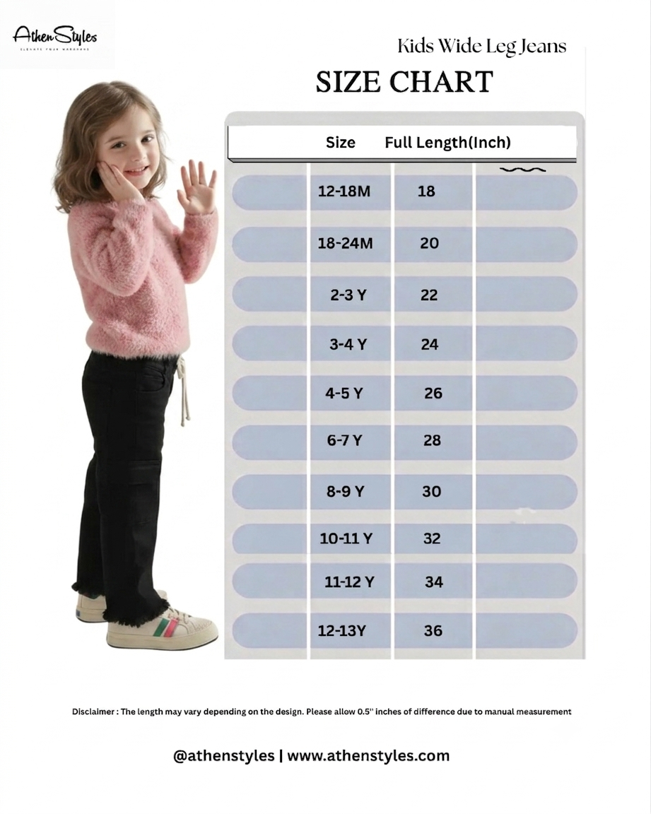 Kids Black Cargo Wide-Leg Jeans