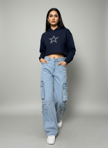 8 Pocket Blue Cargo Jeans