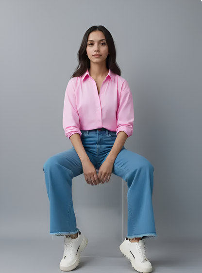 Everyday Blue Straight Wide-Leg