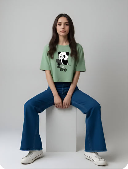 Navy Blue Wide-Leg Jeans