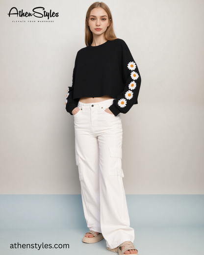 Athen Styles –White Wide-Leg Cargo